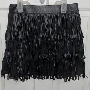 Black Shein Fringe Skirt Size S